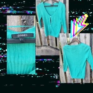 Dunnes women's turquoise cardigan